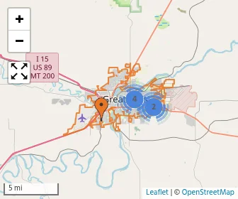 Area schools map